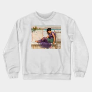 Summer Idleness, Day Dreams by John William Godward Crewneck Sweatshirt